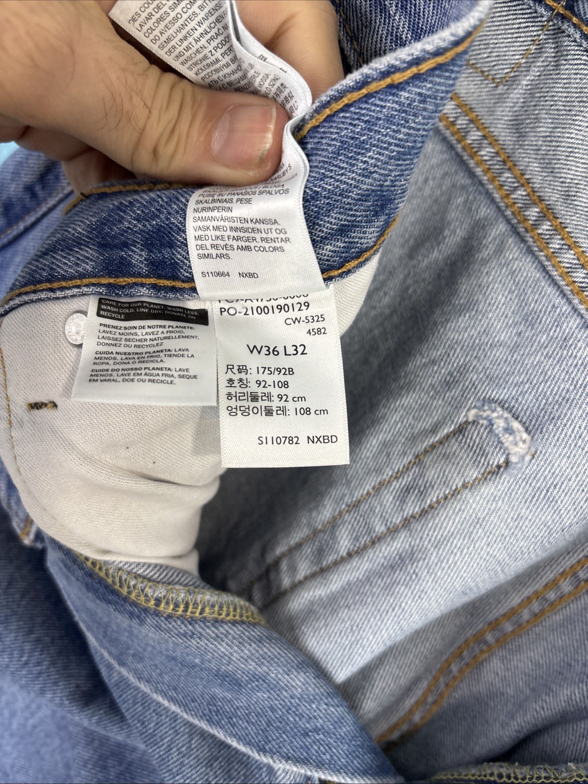 Levi’s 578 Baggy Blue Jeans Size 36×32 Wide Leg Skater Streetcore