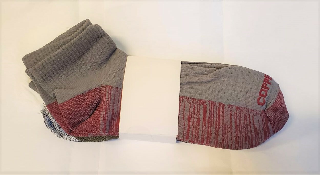 Copper Fit 5 Pack Men’s Cooling Quarter Socks White Multi, size M (6-12)