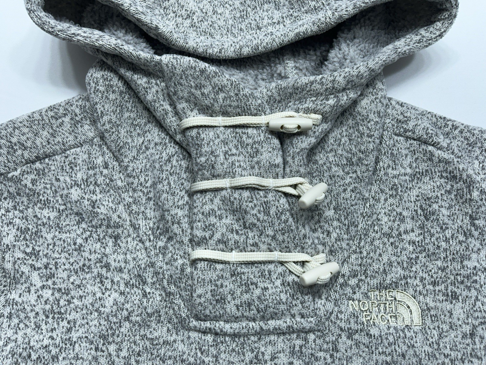 The North Face Fleece Hoodie Womens Size Small Toggle Button Pullover Jacket
