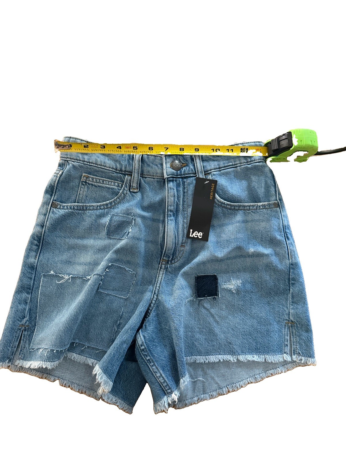 Lee Heritage Women’s Blue Denim Cut-Off Shorts 29W Mid Rise 4.5″ Inseam