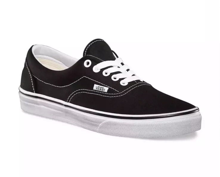 VANS Era Black White Men’s Skate Shoes Canvas Sneakers VN-000EWZBLK Brand New