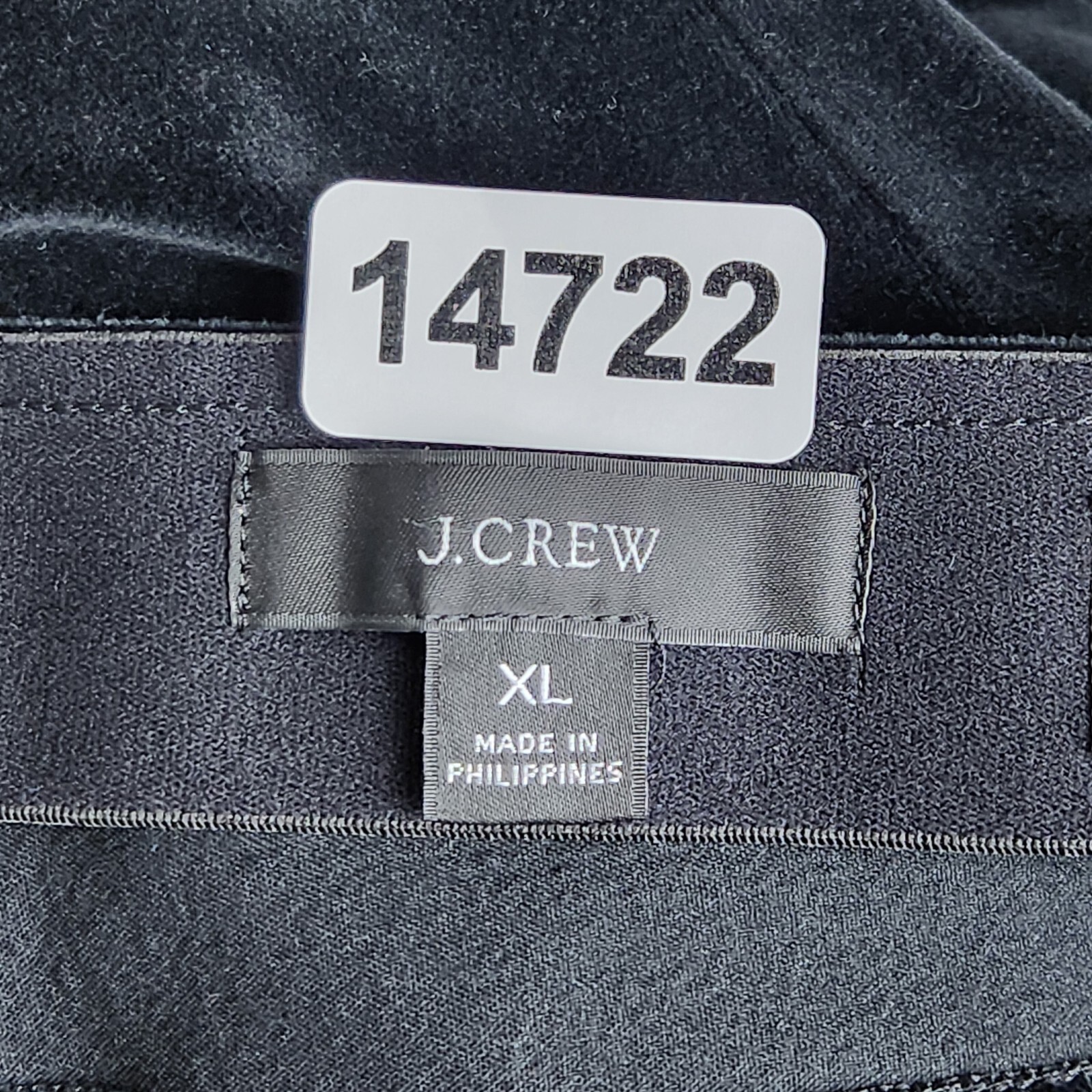 J Crew Pants Womens Extra Large Black Velvet Mario Bellucci Italian Skinny Leg