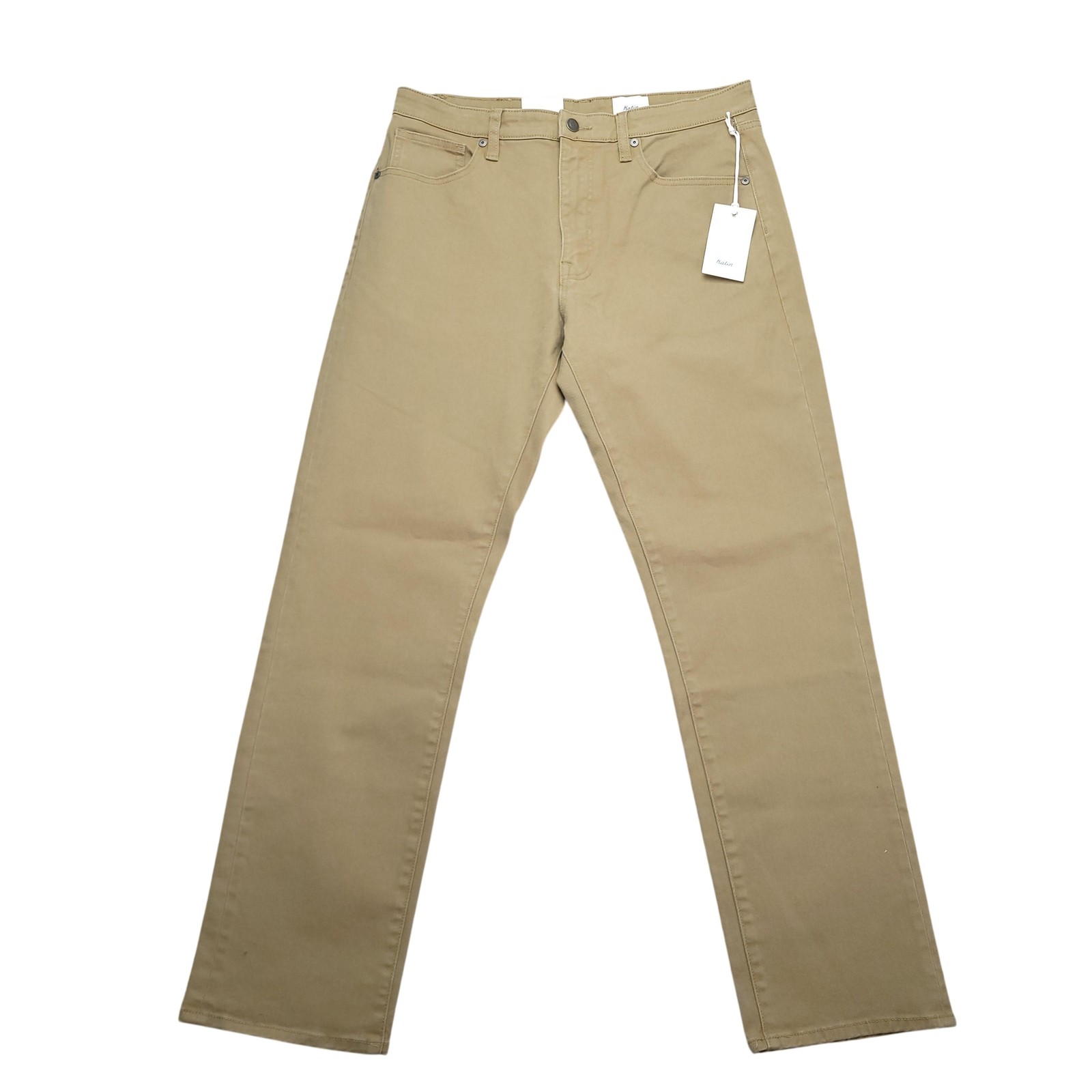 Katin REN 57 Classic Straight Jeans Mens 33×32 Beige Bull Denim Casual Pants