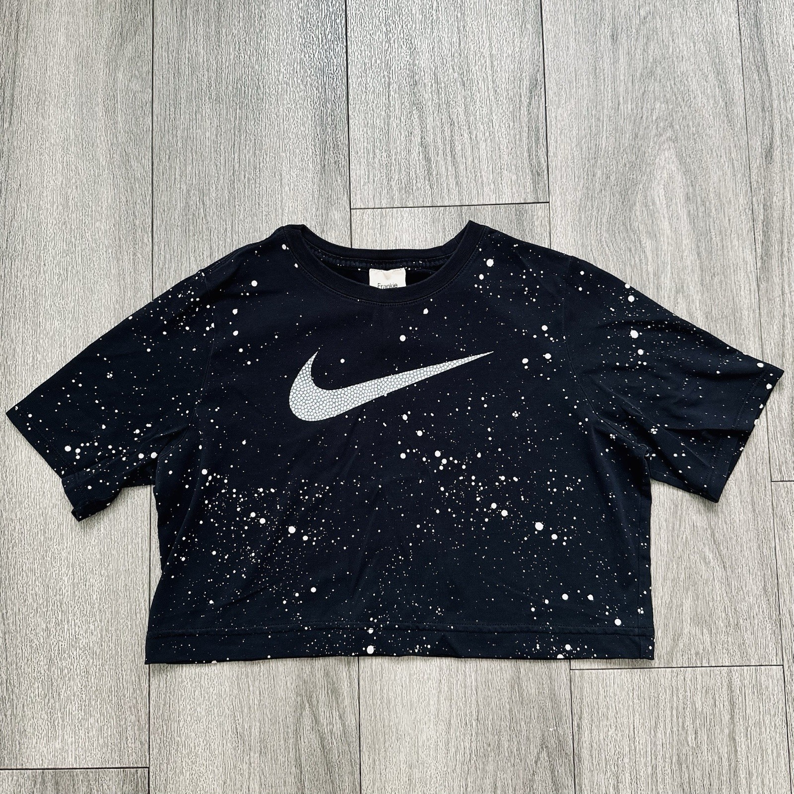 Frankie Collective Reworked Nike Crop Tee XS Paint Splatter