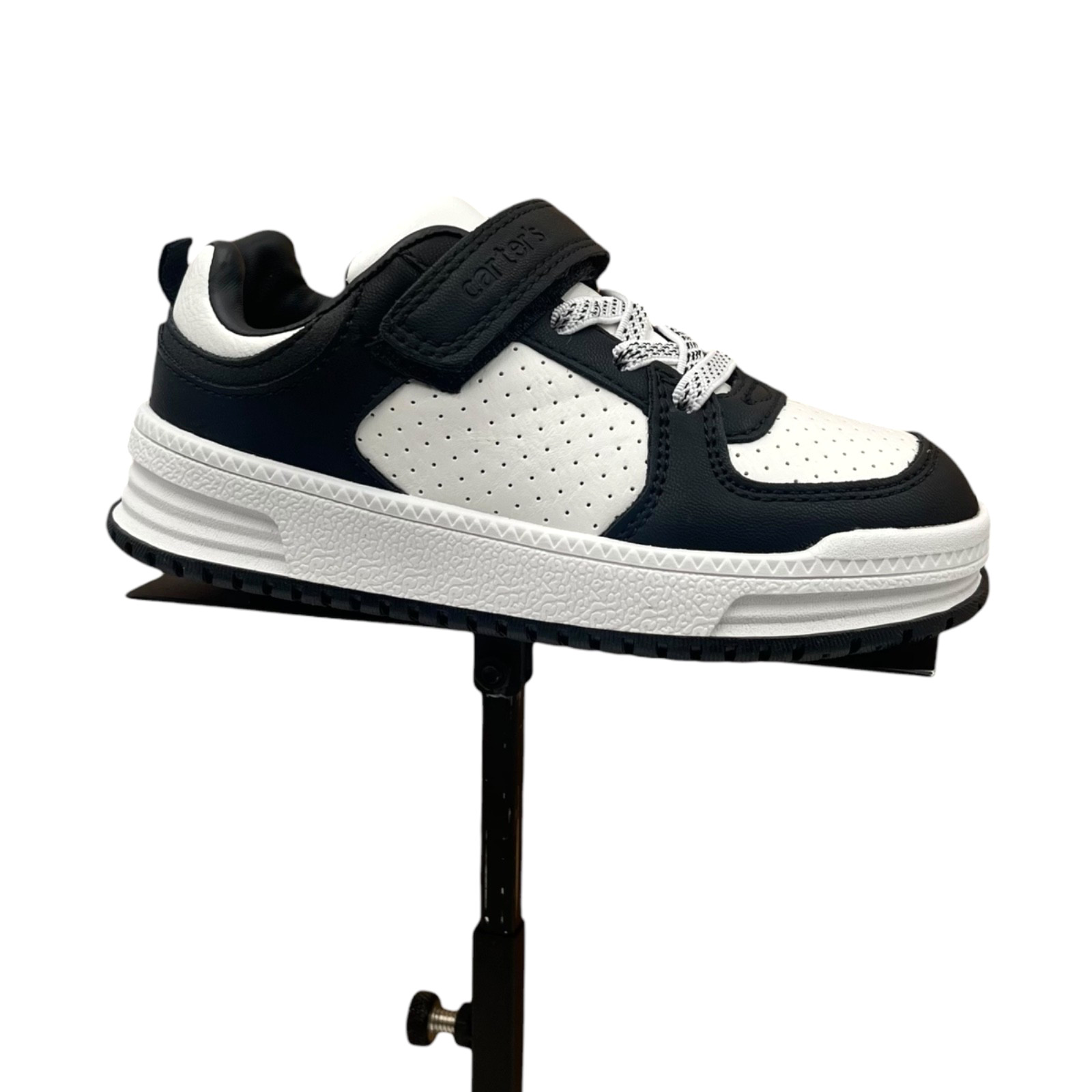 Carters Little Boys Ayngel Classic Style Slip-on Sneakers Size 11 Black White