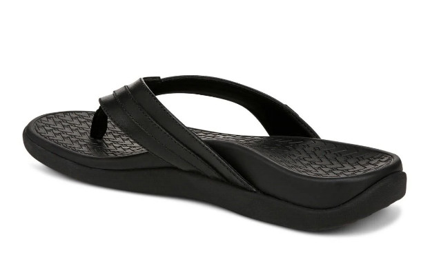 Vionic Men’s Tide II Toe Post Sandal, Black
