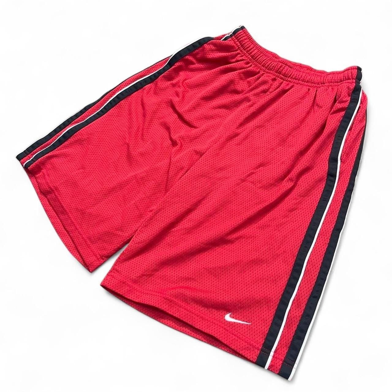 Nike Y2K Mesh Athletic Basketball Shorts Red Youth Large