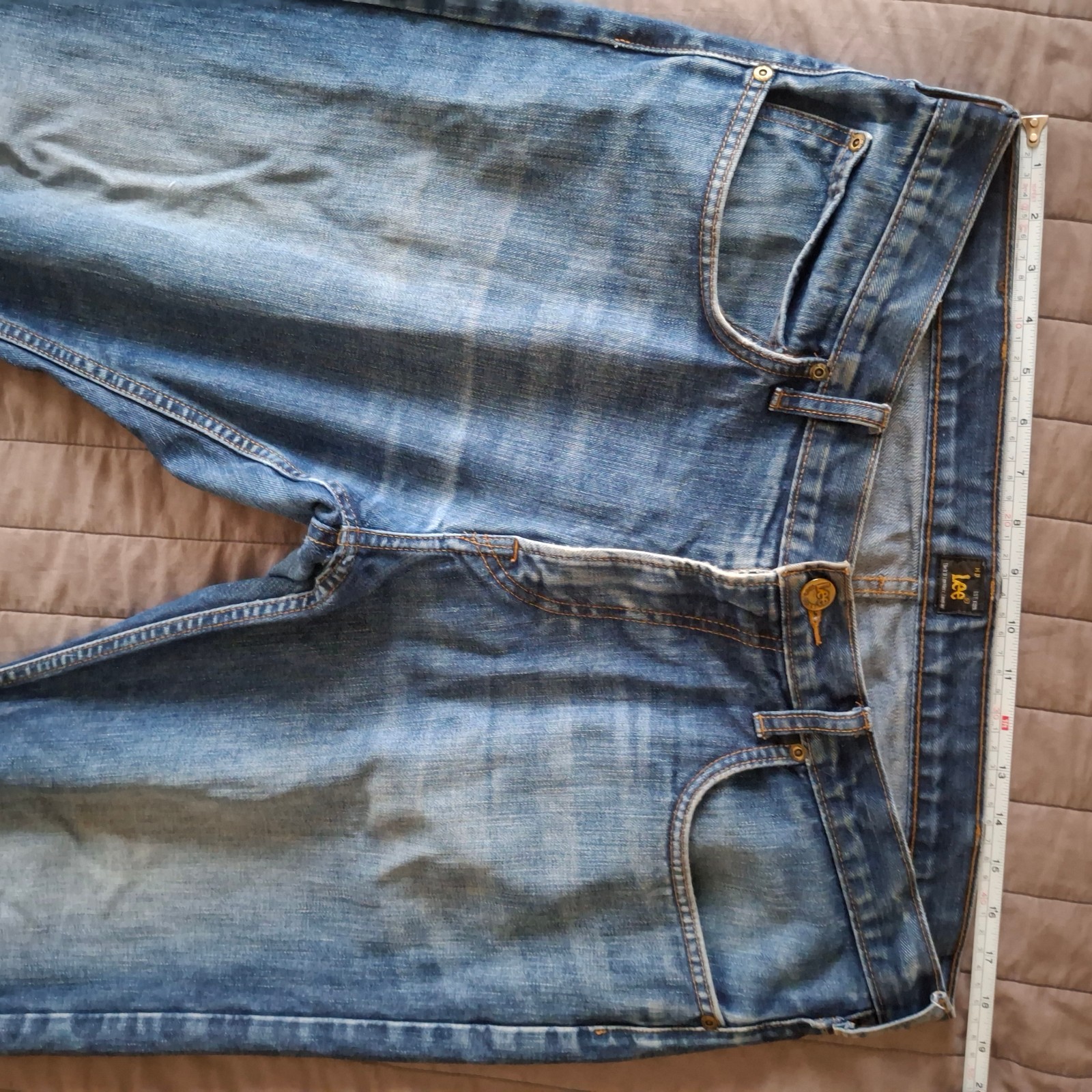 LEE VINTAGE Mens Blake Jeans Blue Stonewash 36W 29-32L Straight Fit VGOOD COND
