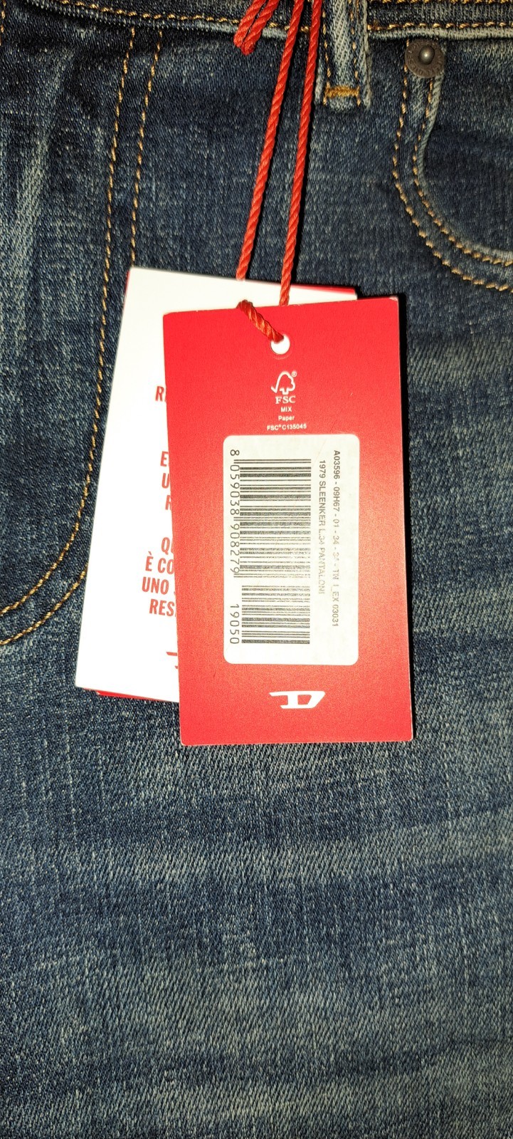 New Diesel 1979 Sleenker Skinny Stretch Blue Denim Jeans RRP £200