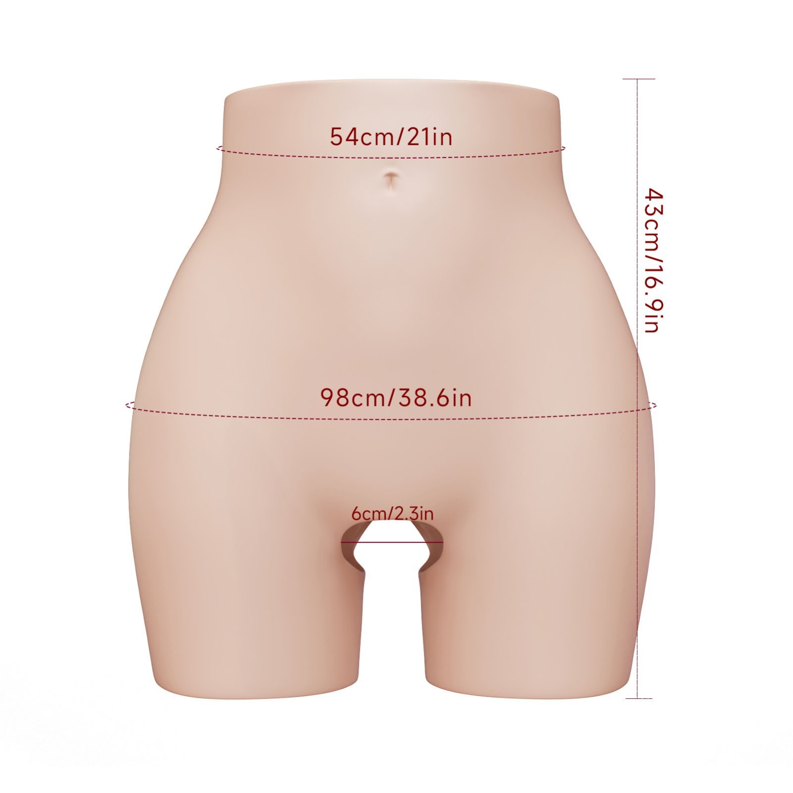 Open Crotch Silicone Hip Pants Underwear Thick Buttocks Transgender Crossdresser