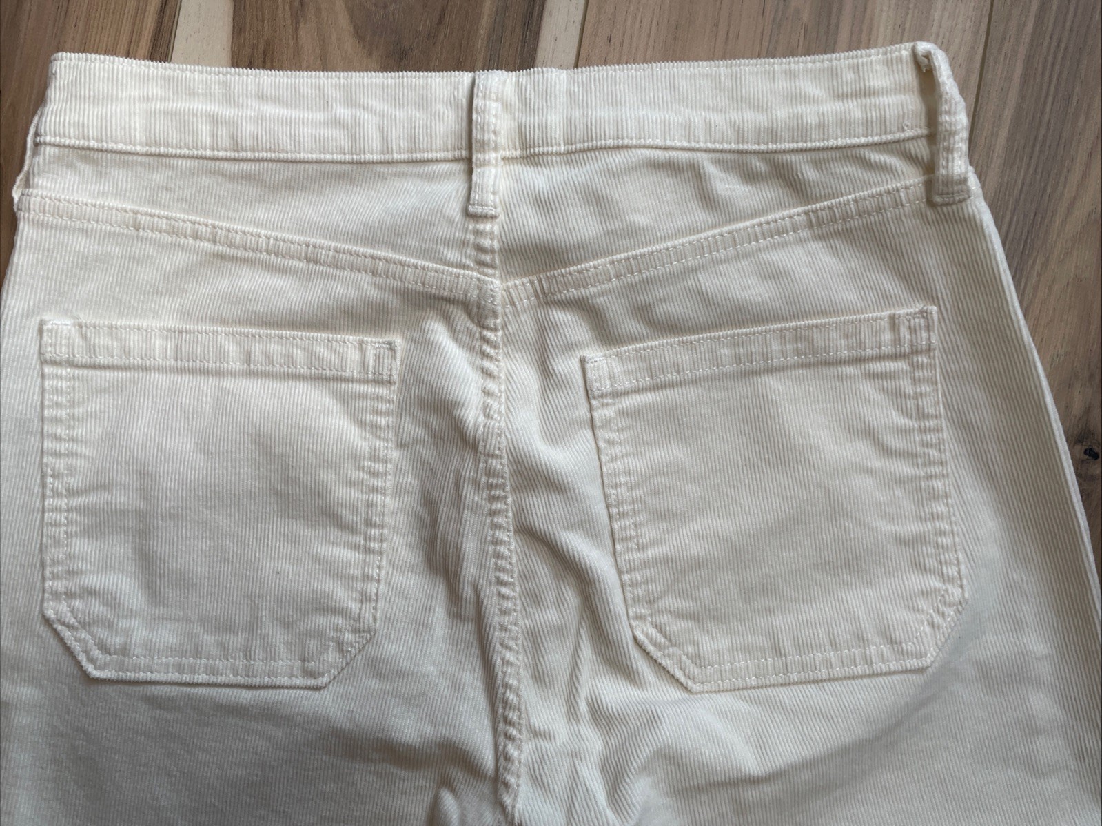 Gap Women Pants 70s Flare High Rise Ivory Corduroy Stretc Sz 29/8R NWT MSRP $80