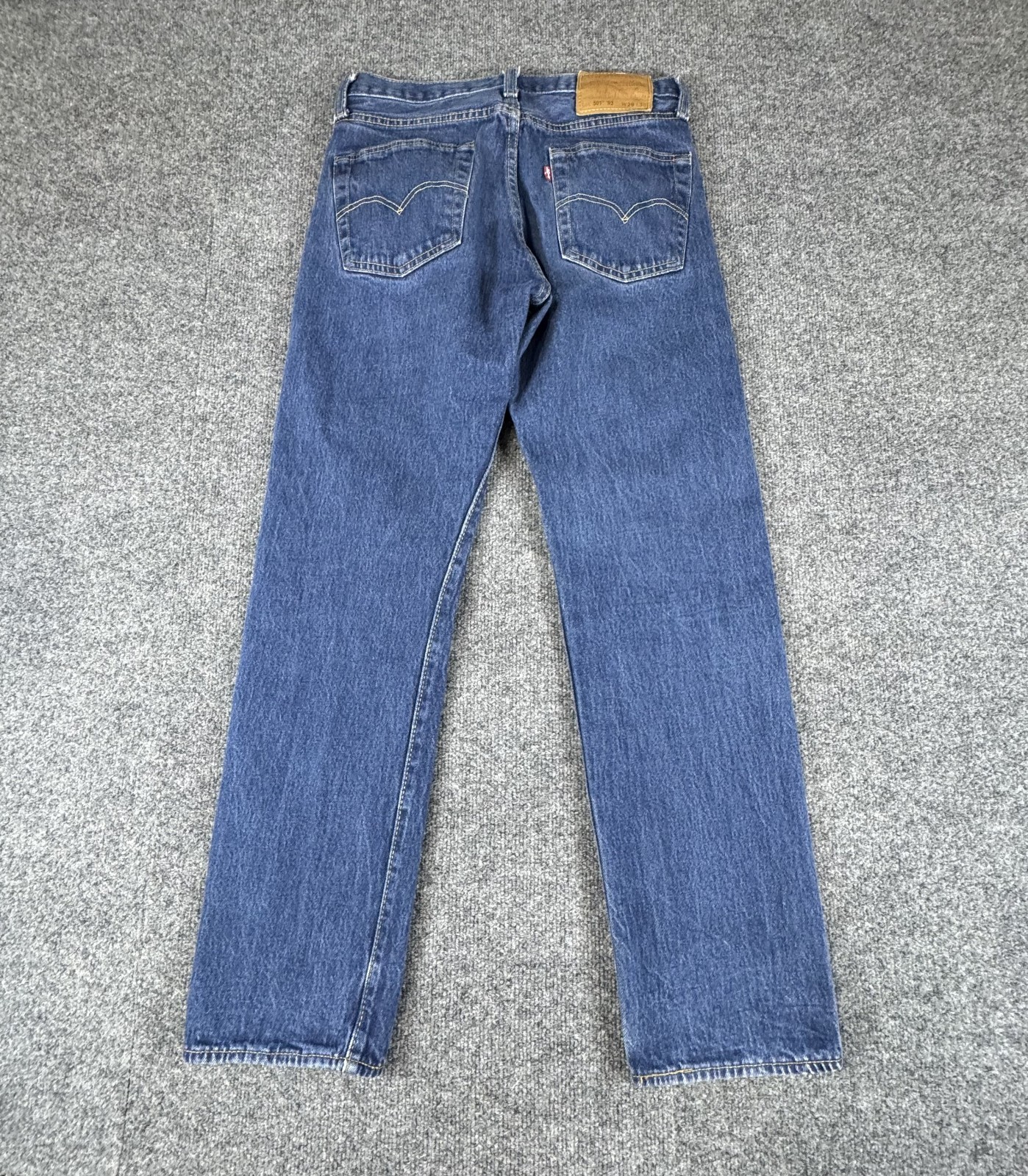 Levi’s Premium 501 ’93 Jeans Mens 29×30 Straight Leg Button Fly Big E Cowboy
