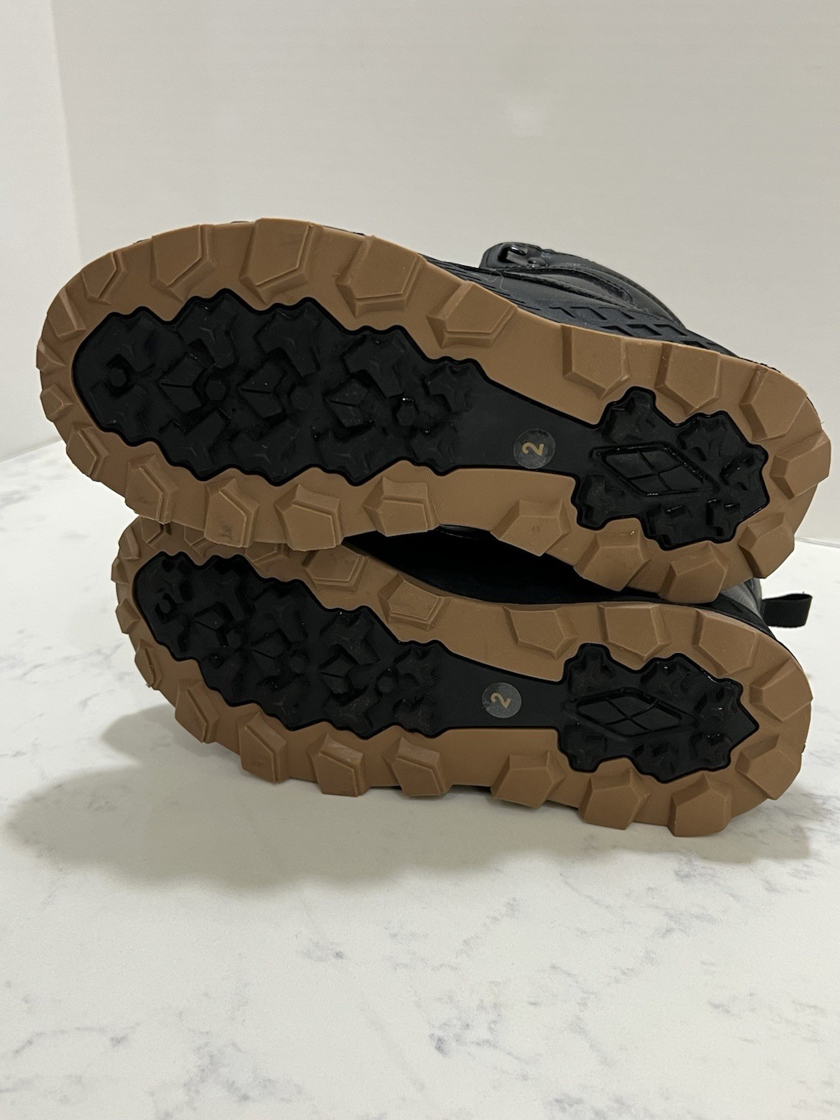Unltd. Boy Boots Size 2. Color Is Black/brown Boots. Rubber