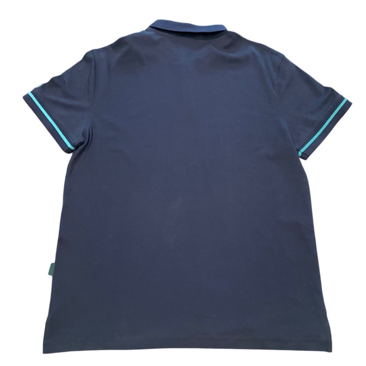 AG Green Label Polo Shirt Mens Medium Navy Teal Lightweight Preppy Casual Golf
