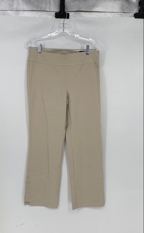 Counterparts Womens Beige Super Stretch Pull-On Straight Leg Ankle Pants Size M