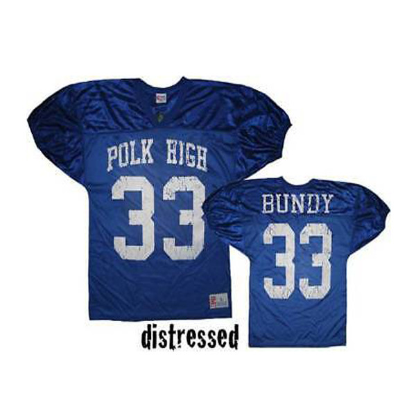 Adult Mens Married with Children Al Bundy Polk High #33 Football Jersey Costume
