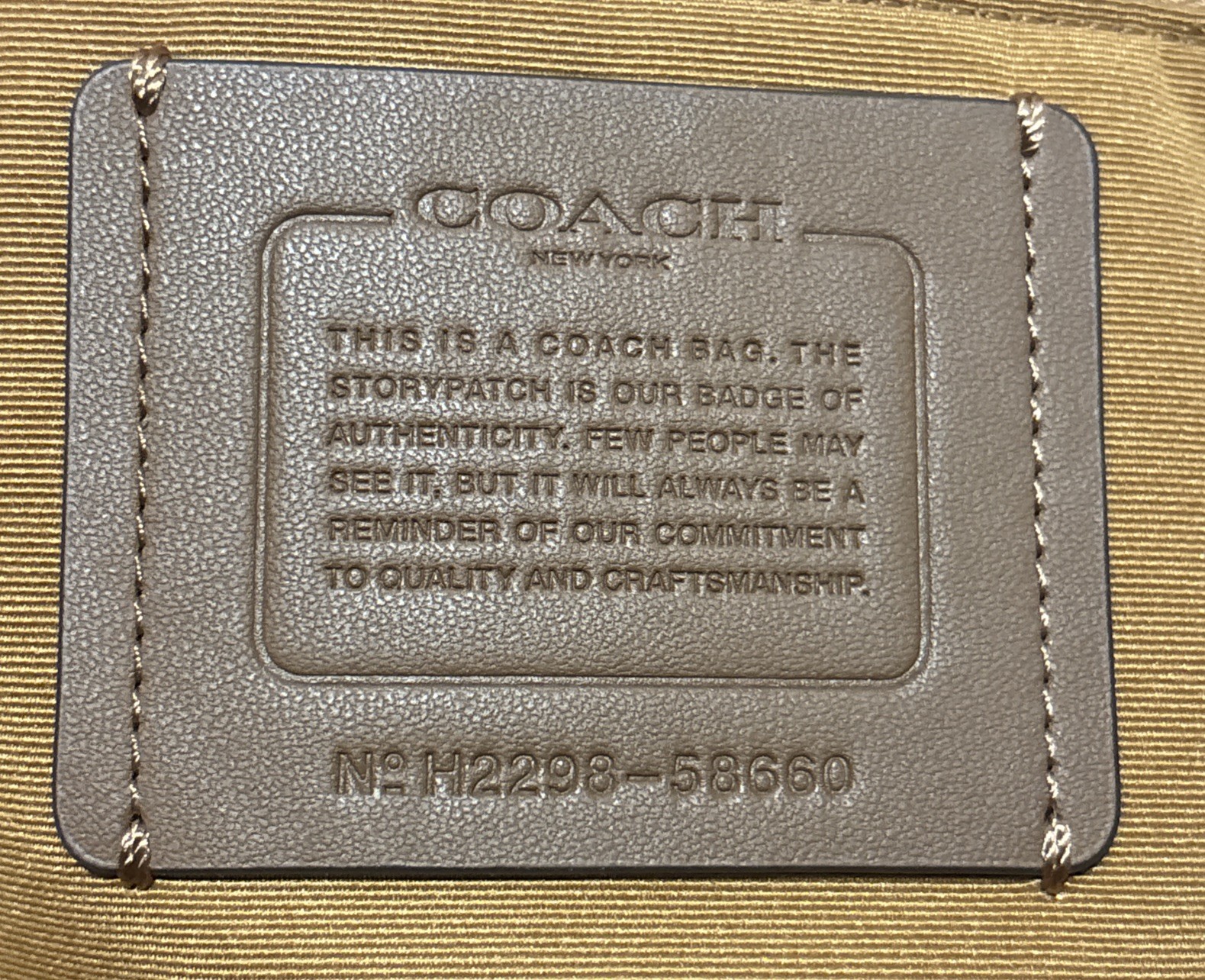 Authentic NWT Coach H2298-58660 Chalk Leather Derby Tote Bag