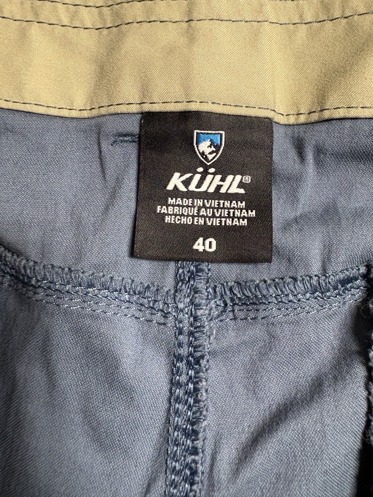 KUHL Resistor Lite Chino Shorts Mens 40 Blue Hiking Golf 9” Inseam 5205