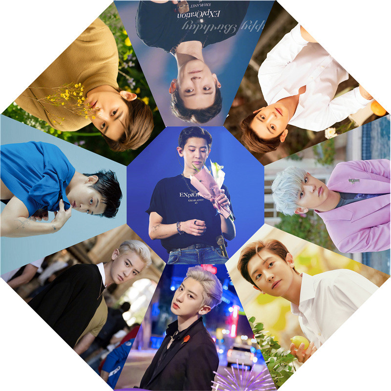 Korean Boy Band EXO (Baekhyun/Chanyeol) Star Fan Gift: Fully Automatic Umbrella
