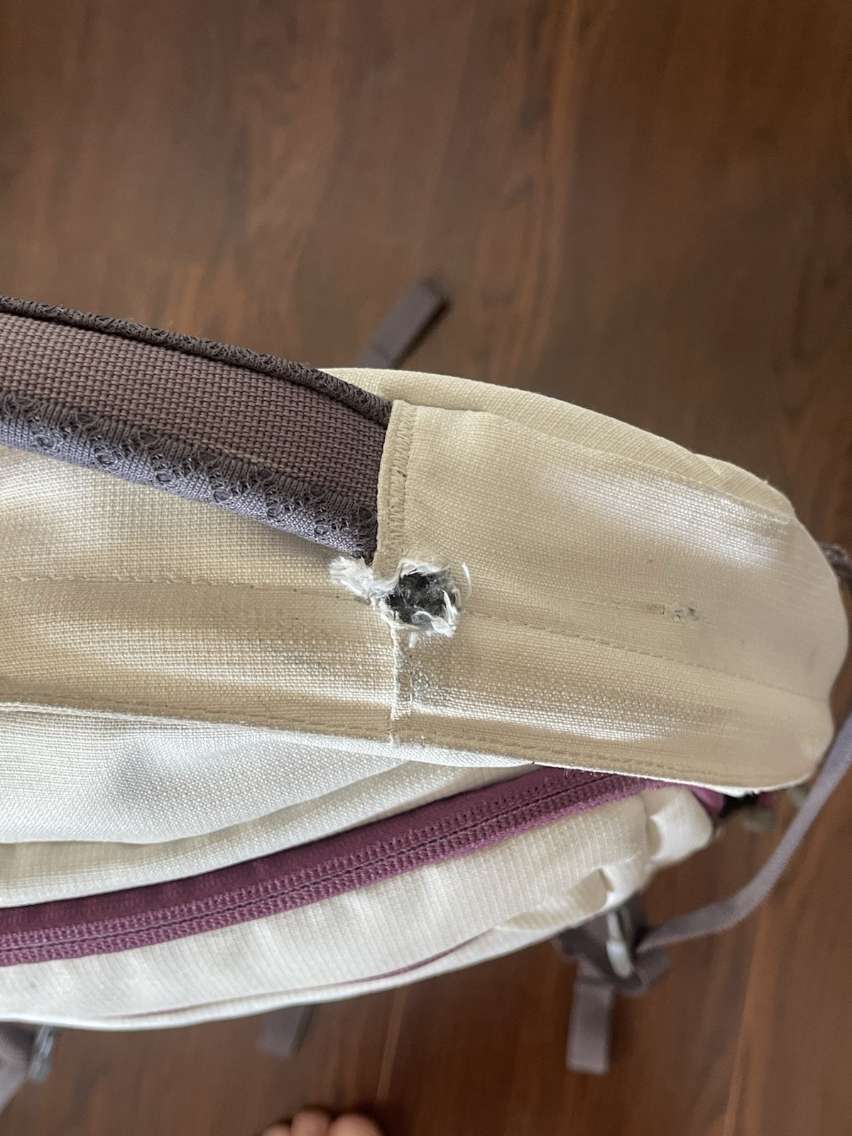 The North Face RECON Backpack Imperfect (read). White Purple