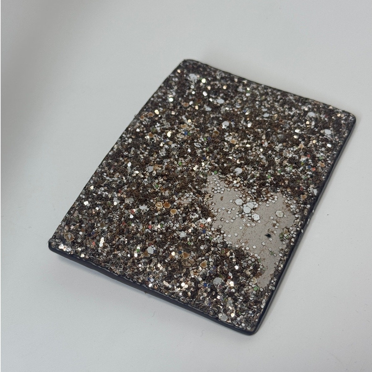 Kate Spade Greta Court Graham cityscape Glitter Card Holder Wallet DAMAGE