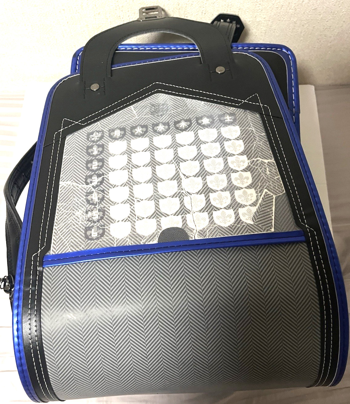 Randoseru Japanese Backpack School Bag Black & Blue for Kids Made in Japan