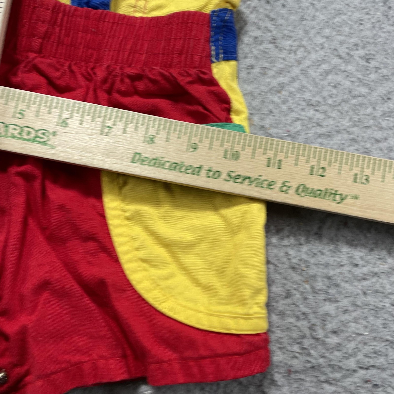 VTG 80s OshKosh B’gosh Bib Overalls Infant Boys 6-9M Multicolor Colorblock USA