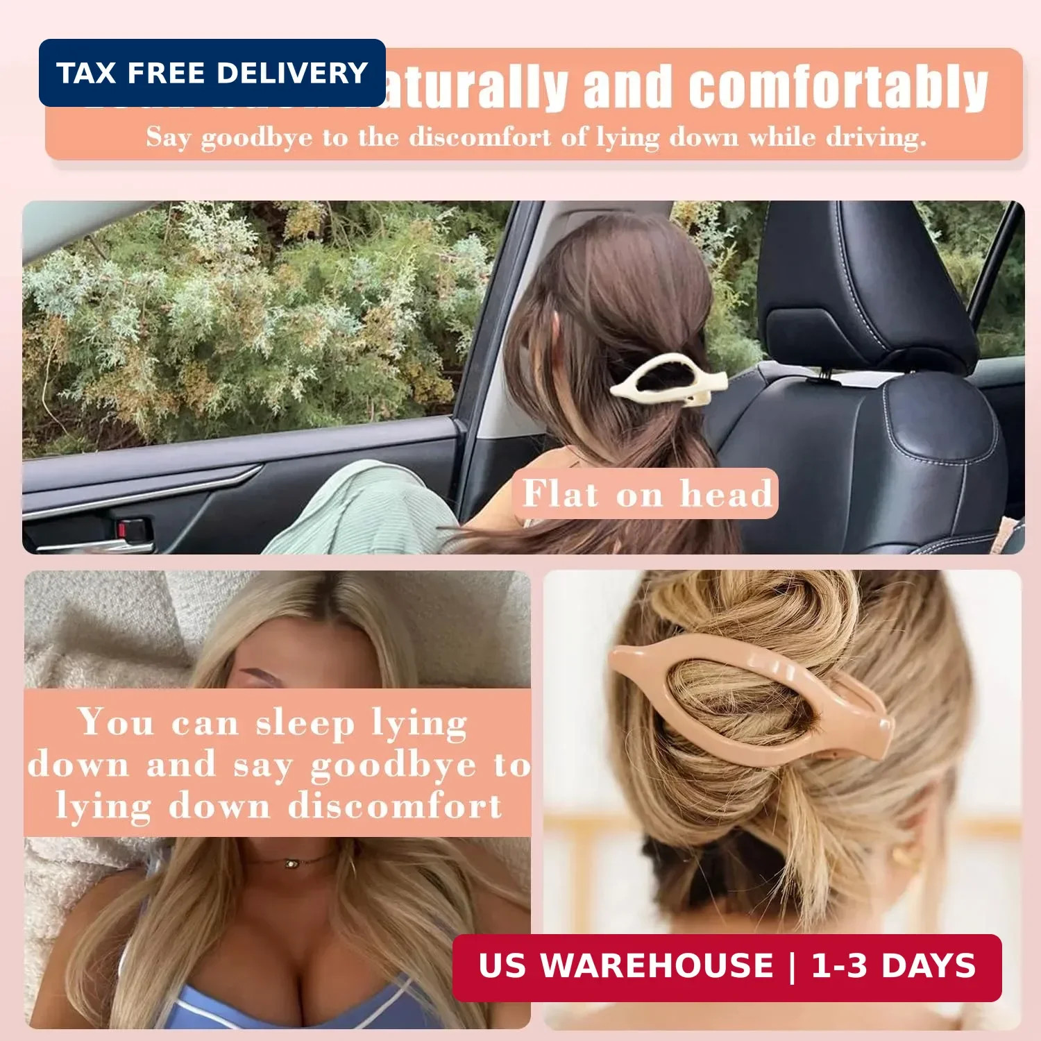 Flat Hair Clips, 9 PCS 4.7 Inch Large Side Slide Volume Duckbill Clips for Women