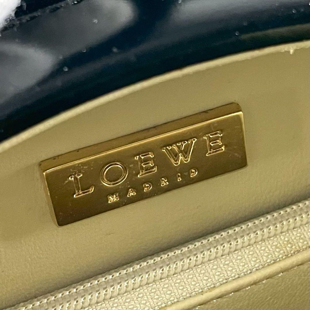 Loewe Vintage Round Shoulder Bag Black Calf Leather Classic Style