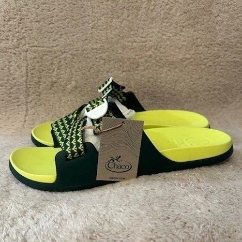 Chaco Mens Chillos Slide Public Lands Evergreen Sandals JCH198445 Green Lime 15