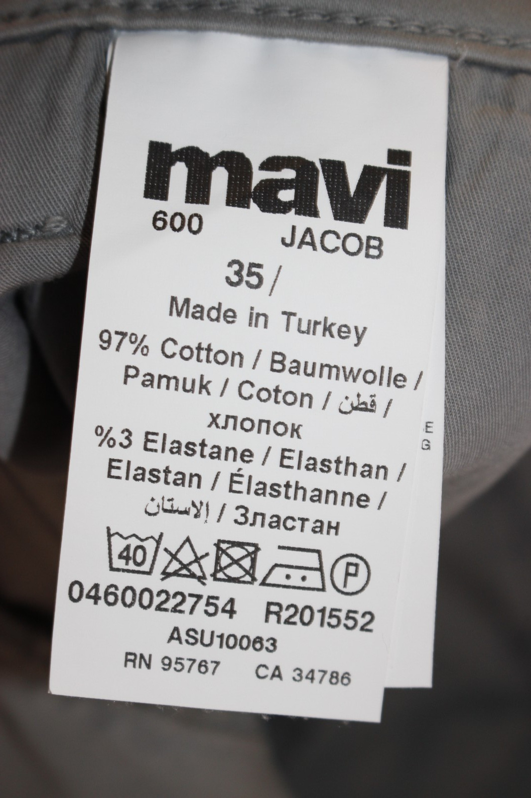 Mavi Jeans Shorts Men’s 35 Jacob Chino Stretch Longer Length 11″ in Inseam Gray