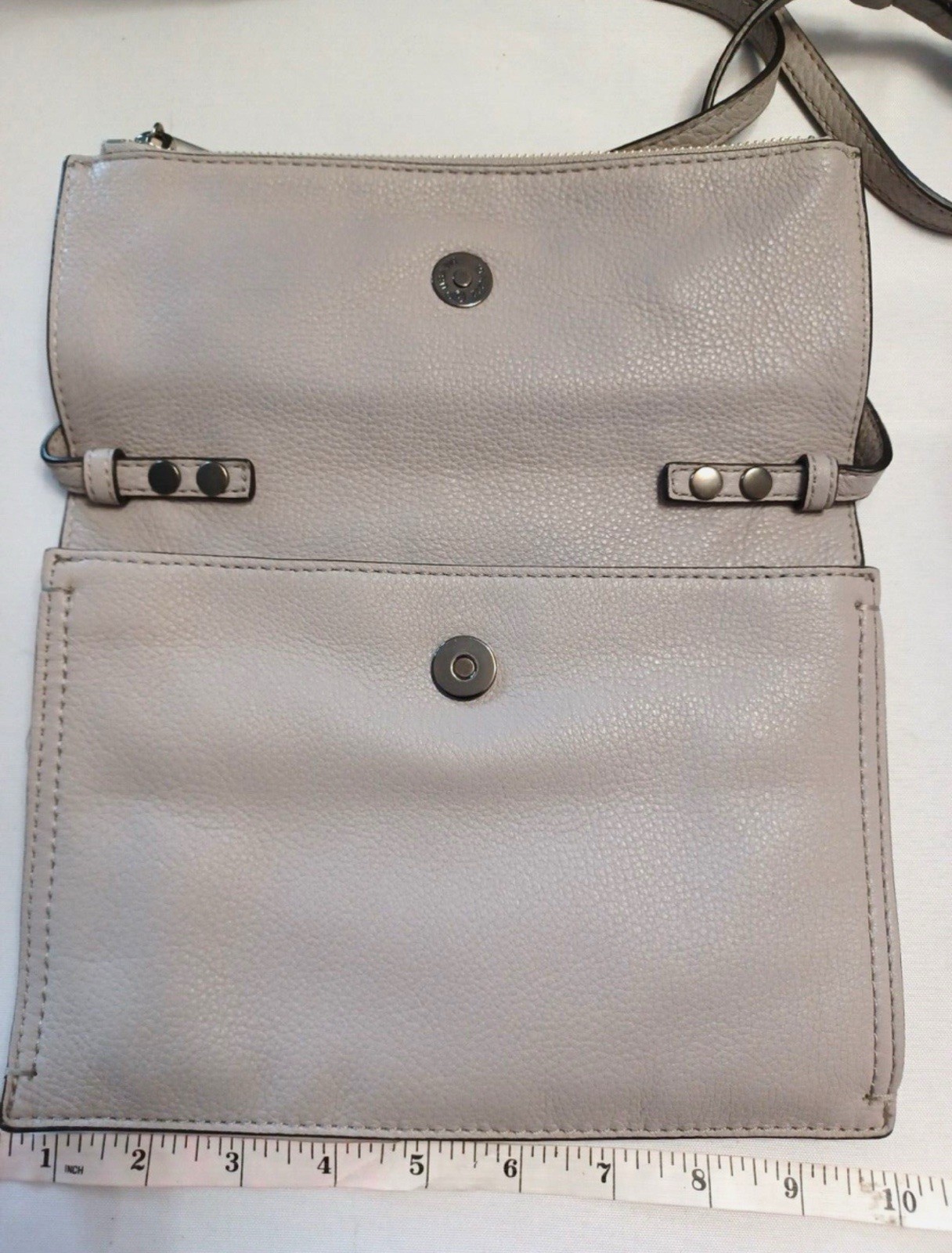 Rebecca Minkoff Small Distressed Regan Clutch in Putty