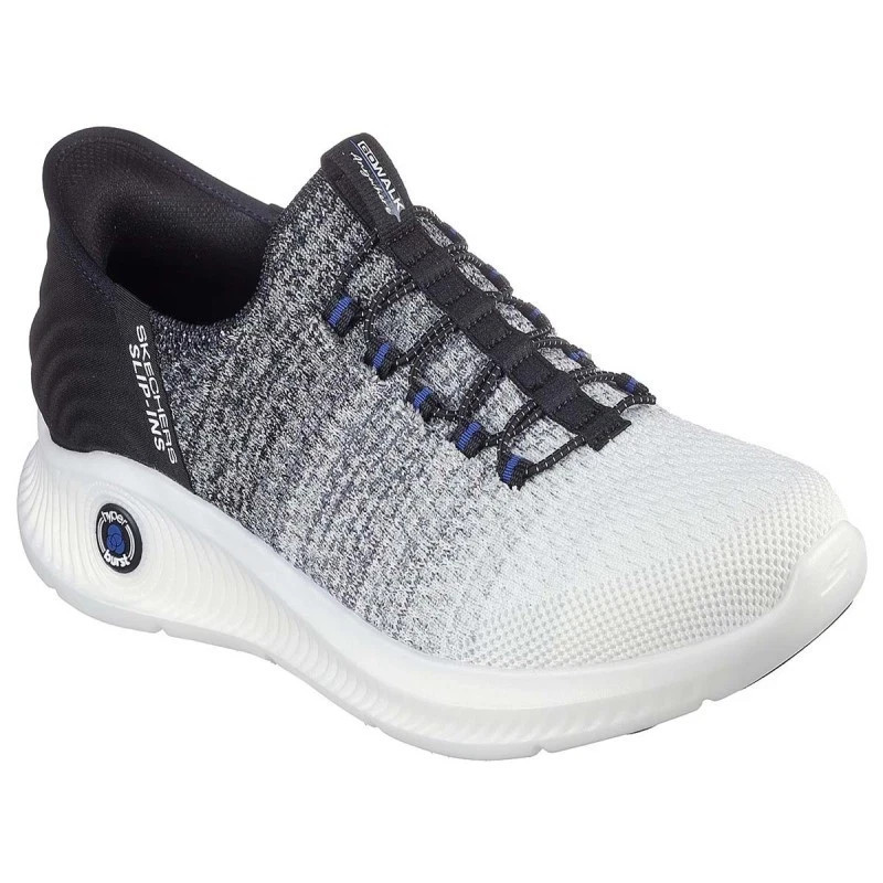 Skechers Shoes Slip Ins Men’s Go Walk Arch Fit White Black Comfort Casual 216300