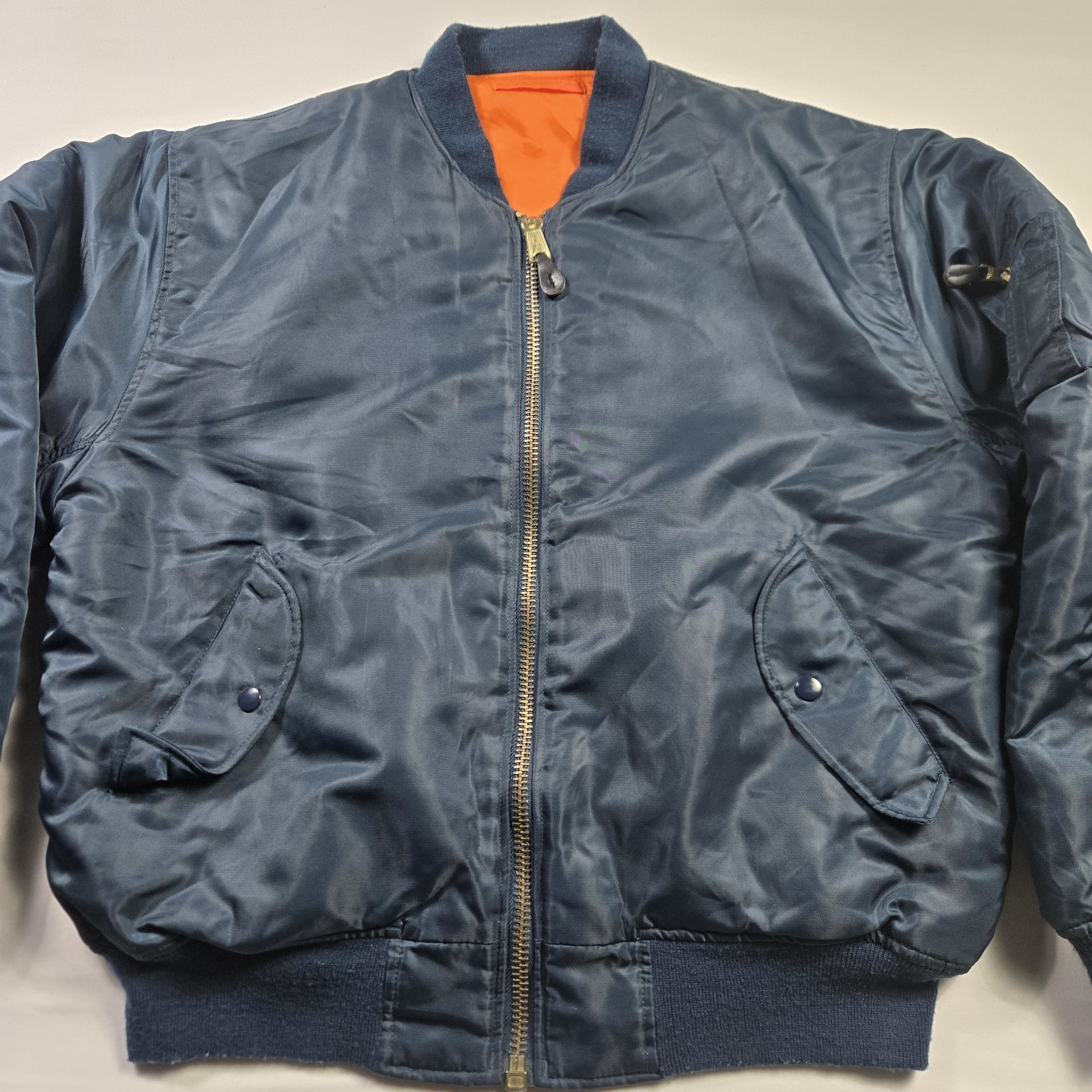 US Armed FORCES Jacket, Flyers Man Intermediate, MA-1 Blue L 8415-00-818-9132
