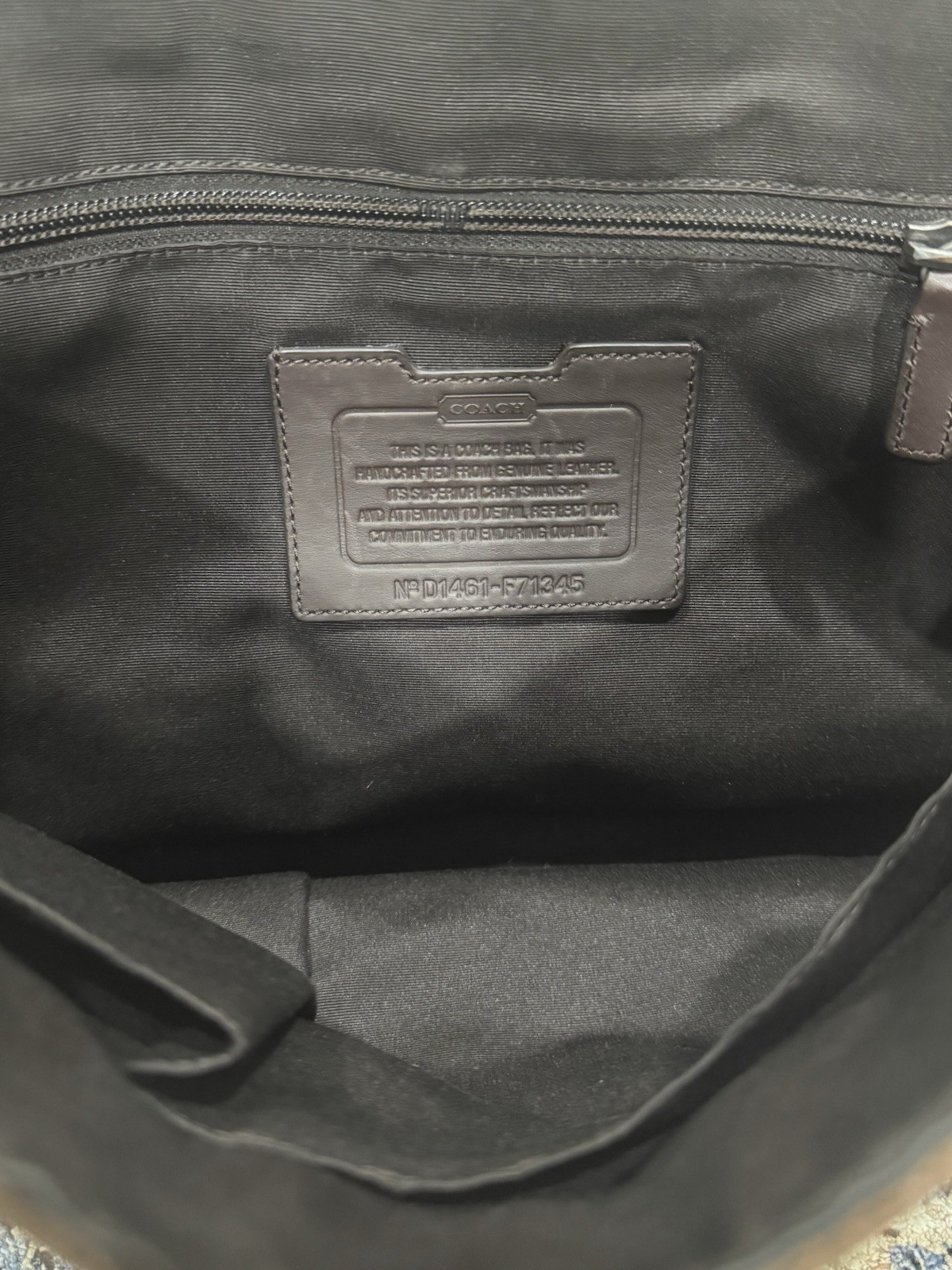 Coach Camden Brown Leather Suede Messenger Laptop Satchel Bag D1461-F71345