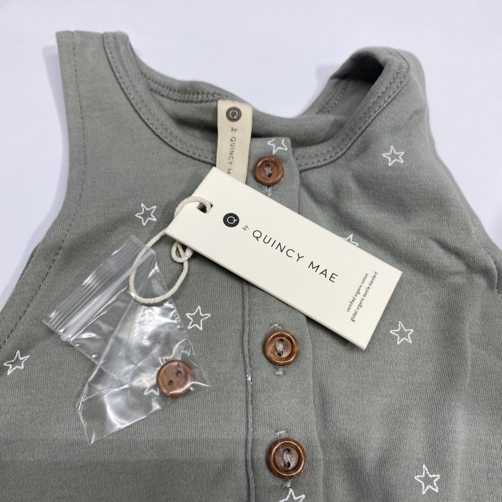 Q by Quincy Mae Baby Brushed Jersey Jumpsuit – Stars Size 3-6 Months