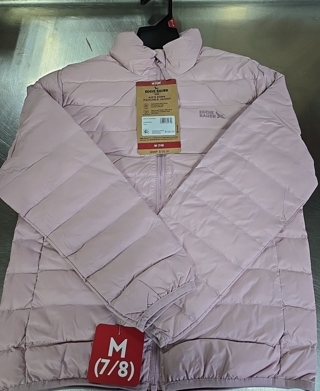 NWT: Girl’s Eddie Bauer Down Packable Jacket – 2 Colors/4 Sizes to Choose From!