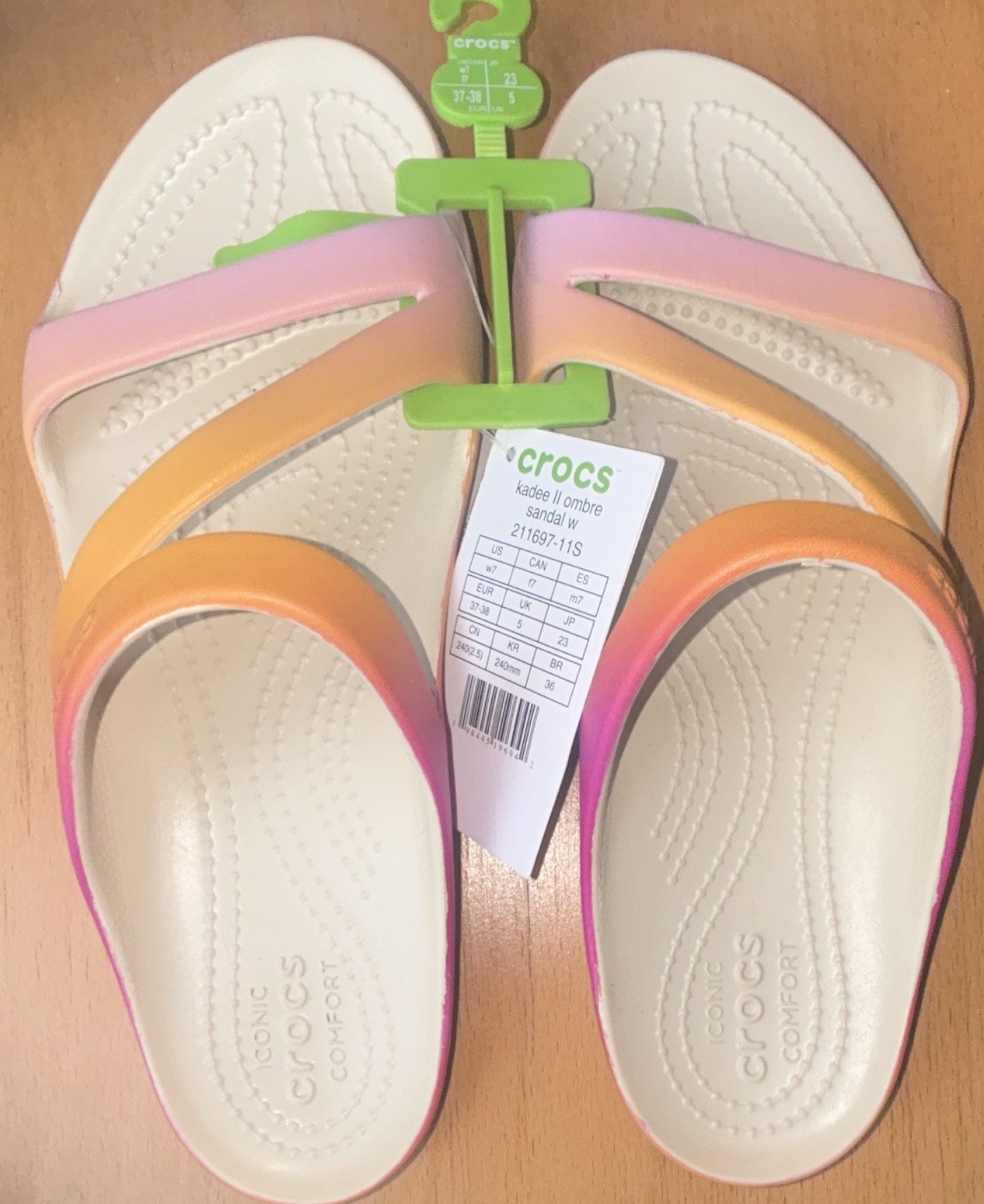 Crocs Women’s Kadee II Sandal Multicolor Ombre US 7