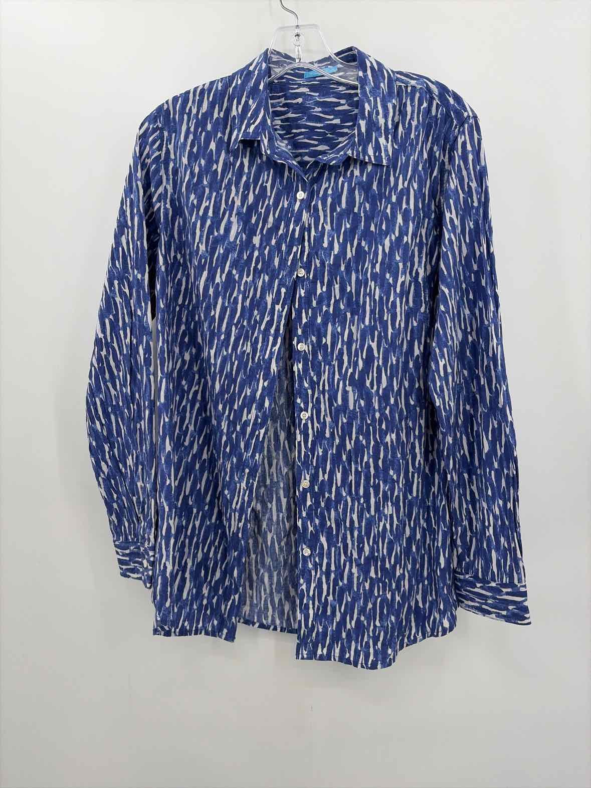 Pre-Owned J Mclaughlin Blue Size Medium Button Down