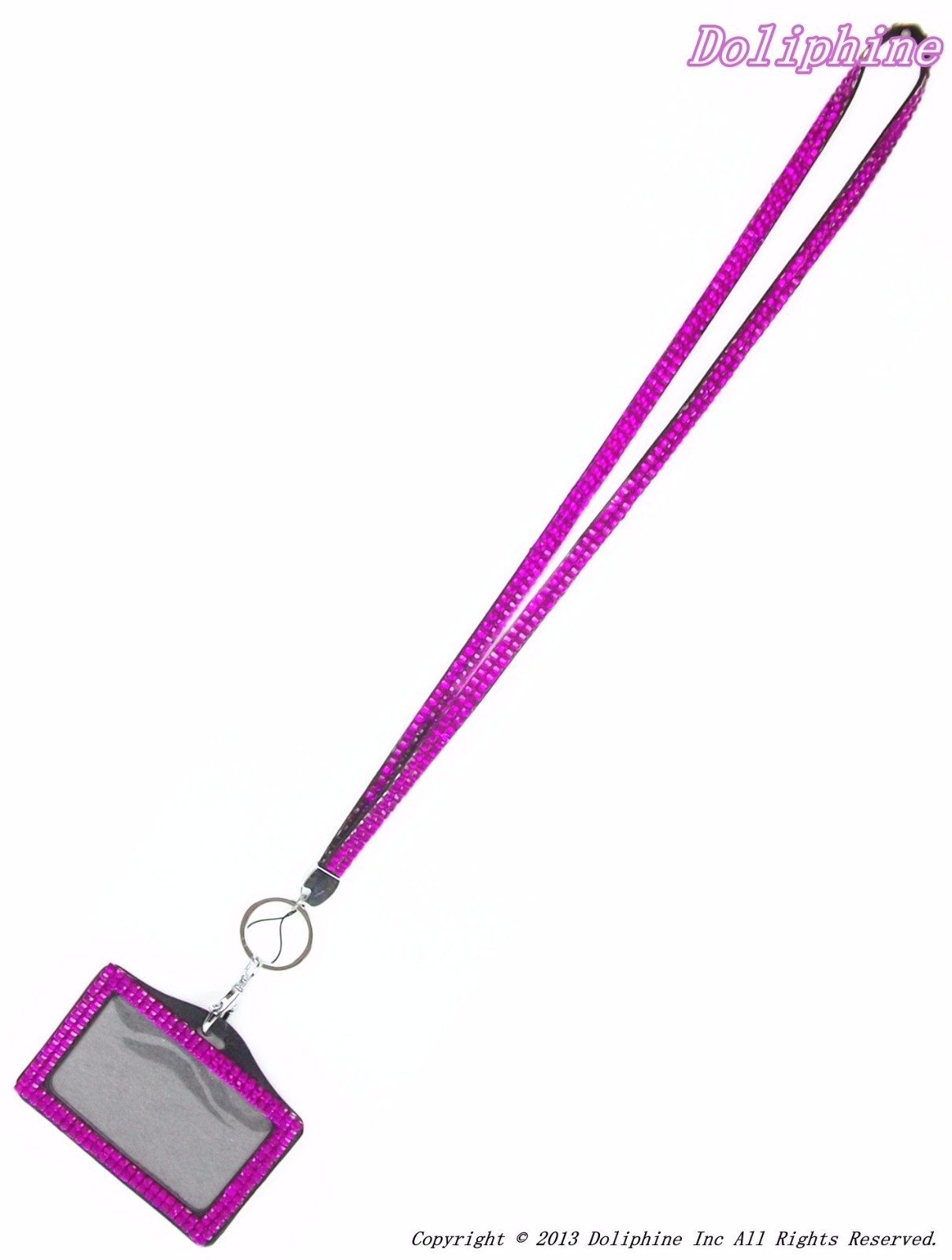 Bulk Wholesale Multi-Color Bling Rhinestone LANYARD & Horizontal ID Badge Holder