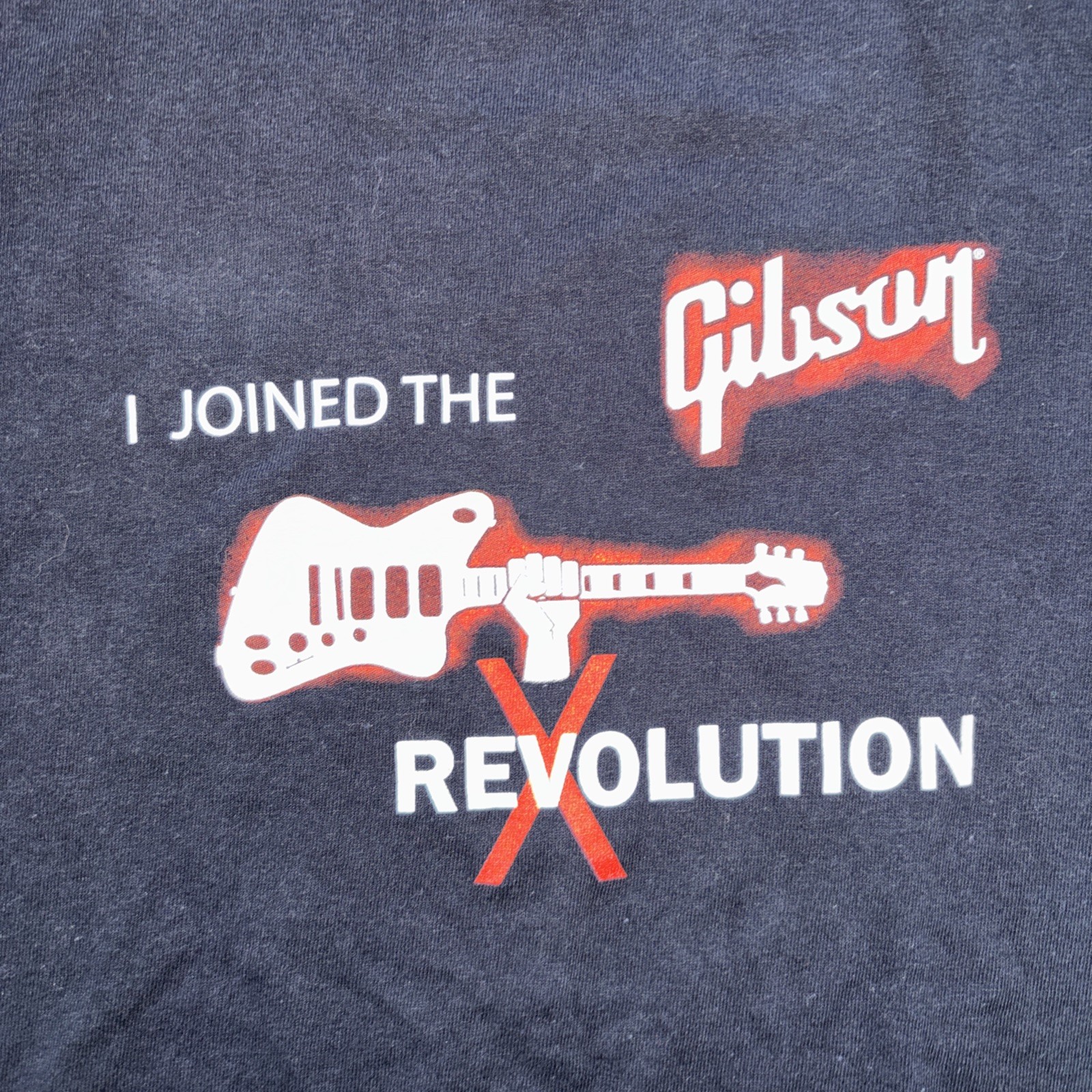 Gibson Guitars “I Joined The Gibson Revolution” T Shirt Men’s Black Large