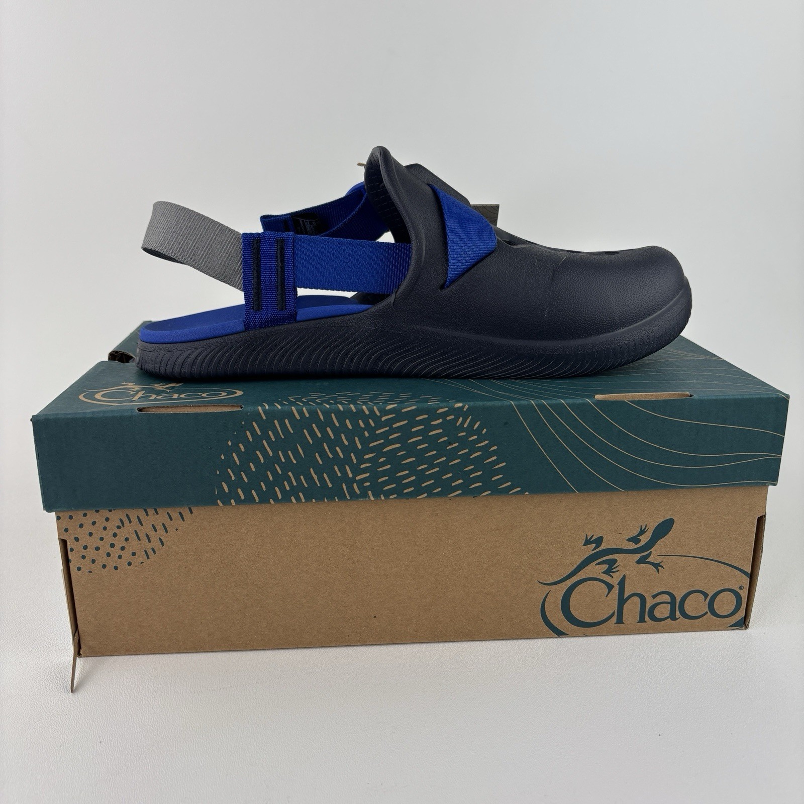 Chaco Mens Sz 10 Chillos Clog Comfort Sandal Navy Marine JC108461 NEW in Box