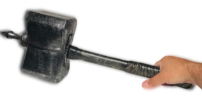 23″ MEDIEVAL WAR HEAD HAMMER Jumbo Thor Costume Weapon Prop Viking Battle Mallet