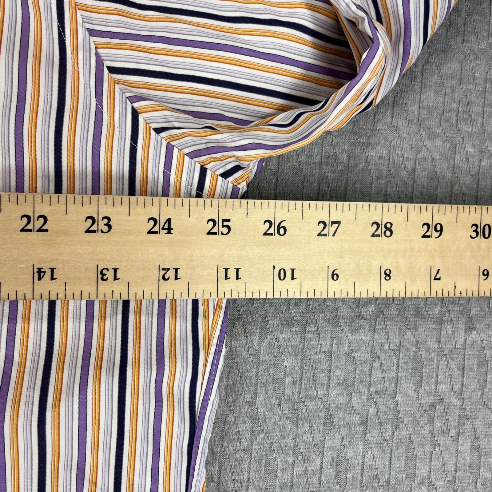 Burberry London Button Up Shirt Mens 17 L Multicolor Striped Neiman Marcus USA