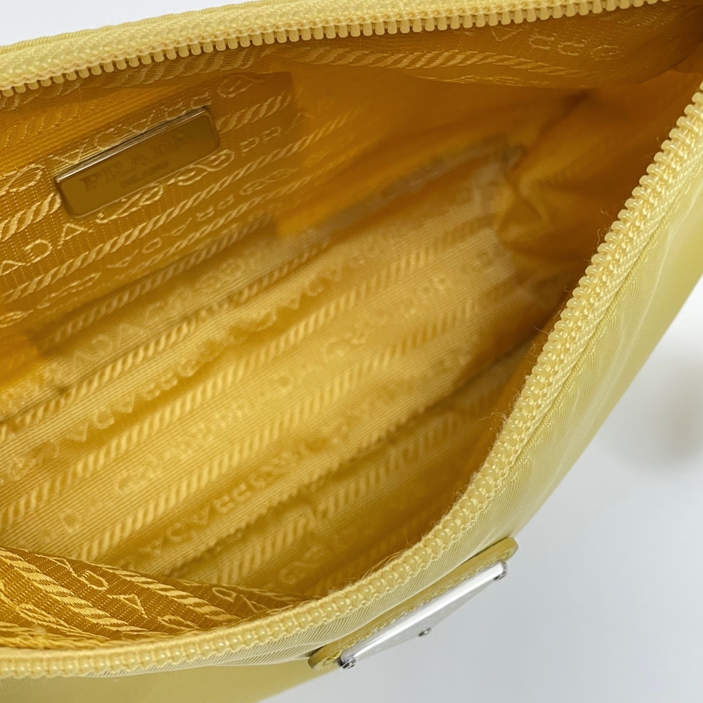 PRADA Re-Edition 2000 Re-Nylon Yellow Hobo Shoulder Underarm Bag