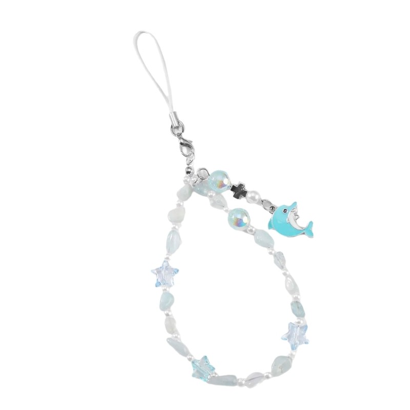 Artistic Marine Themed Natural Stone Keychain For Practical Daily Accessories