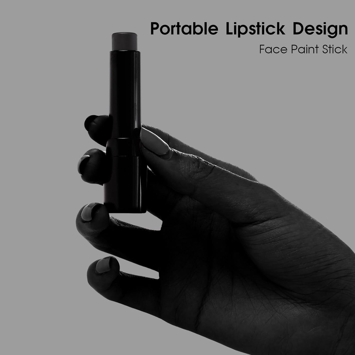 Black Face & Body Paint Stick, Blendable Cream Makeup for Sports & Halloween