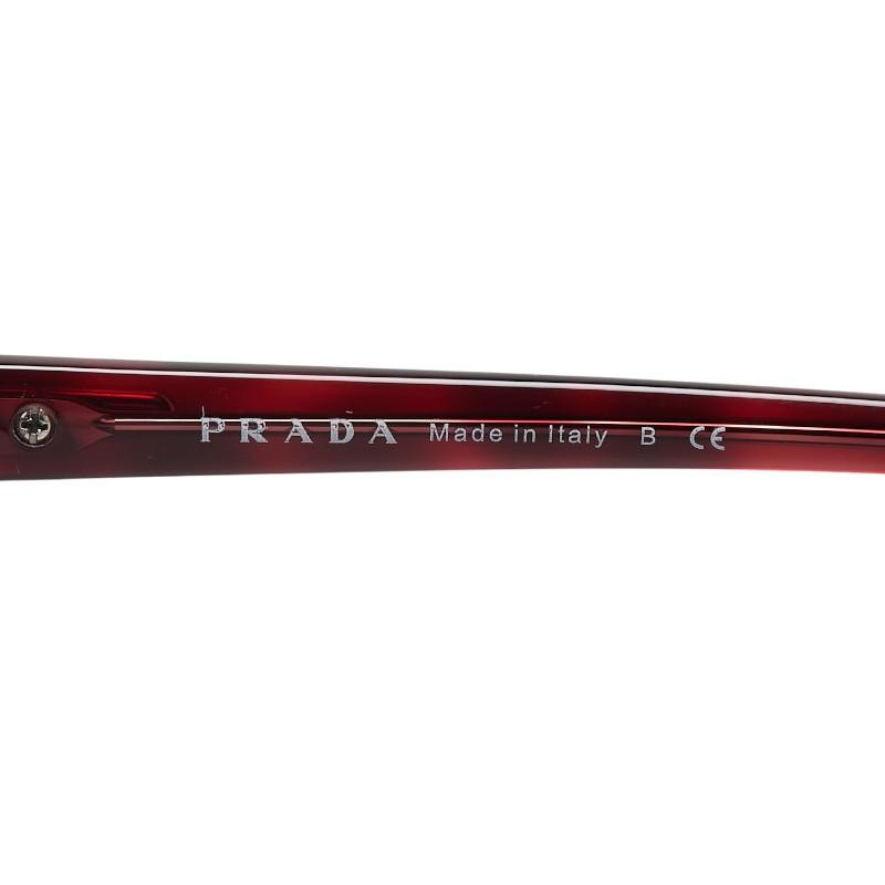 PRADA Women’s Red Plastic Sunglasses 59□18 135 Includes Box Hard Case Cloth Auth