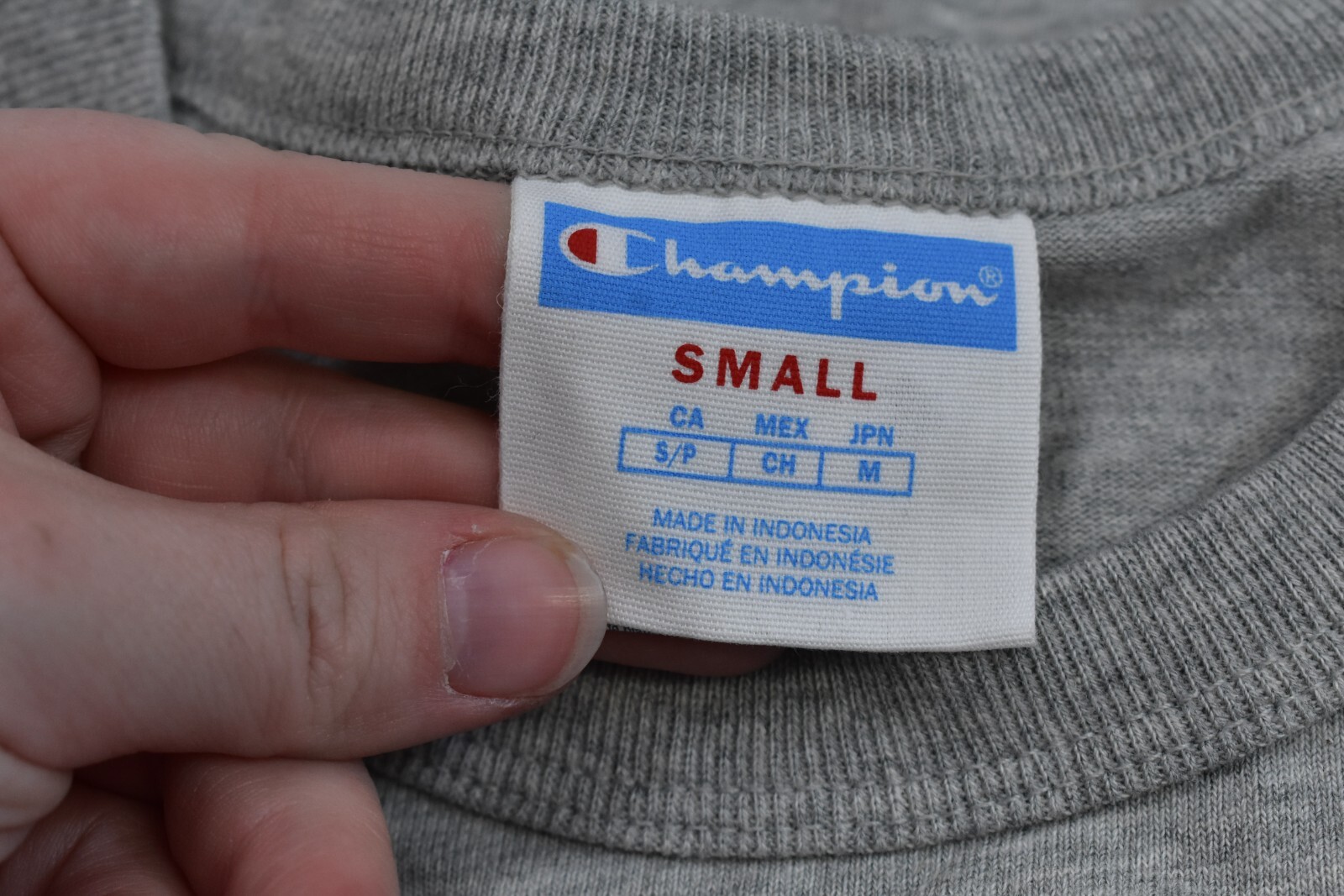 Champion Oxford Gray Life Behind the Label Heritage Graphic Tee T-Shirt Mens S