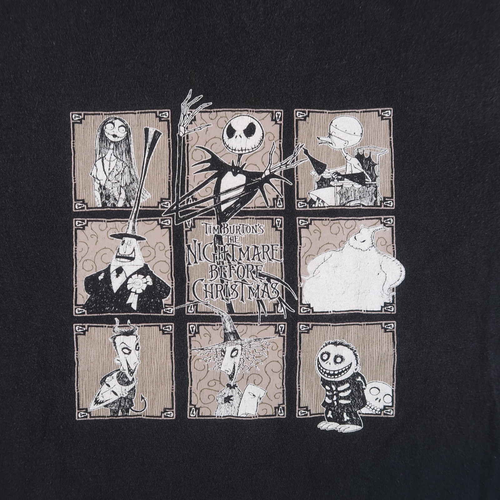 Vintage Nightmare Before Christmas T Shirt Mens M Black Tim Burton Jack Giant